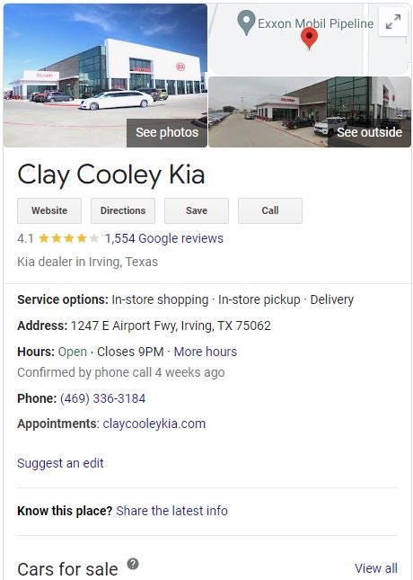 Clay Cooley Kia of Irving GBP 